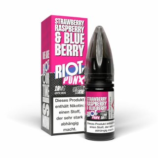 Riot Squad - Strawberry Raspberry &amp; Blueberry Nikotinsalz E-Liquid 10 ml