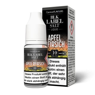 GermanFlavours Black Label E-Liquid 10ml - Apfel Pfirsich 10mg/ml Nikotinsalz