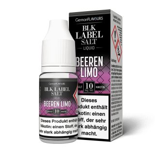 GermanFlavours Black Label E-Liquid 10ml - Beeren Limo 10mg/ml Nikotinsalz