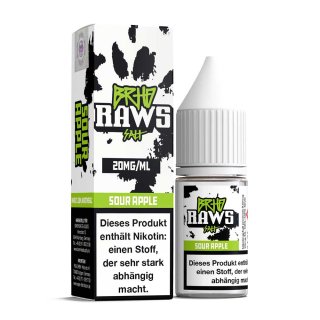 Barehead Raws Nikotinsalz E-Liquid 10 ml - Sour Apple