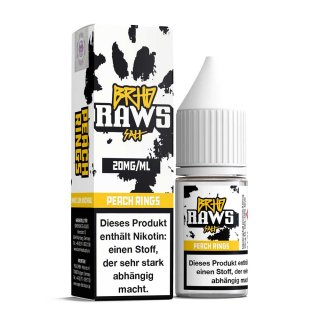 Barehead Raws Nikotinsalz E-Liquid 10 ml - Peach Rings