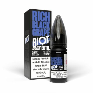 Riot Squad Black Edition - Rich Black Grape Nikotinsalz E-Liquid 10 ml