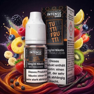 GermanFlavours Intense Dark Nikotinsalz E-Liquid 10ml - Tutti Frutti 20mg/ml